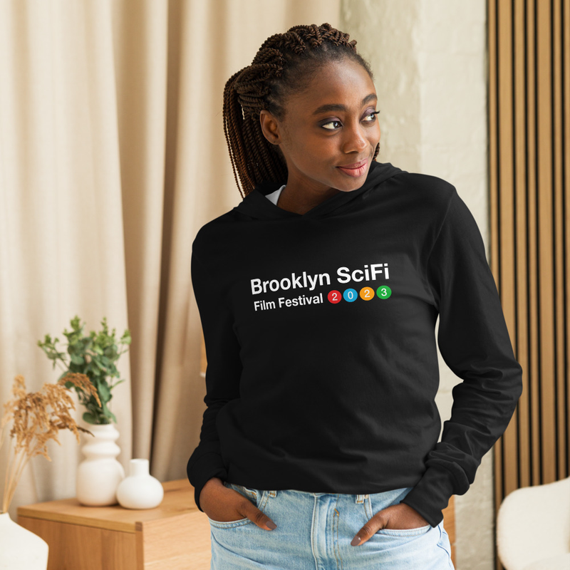 2023 Brooklyn SciFi Subway Hooded long-sleeve tee